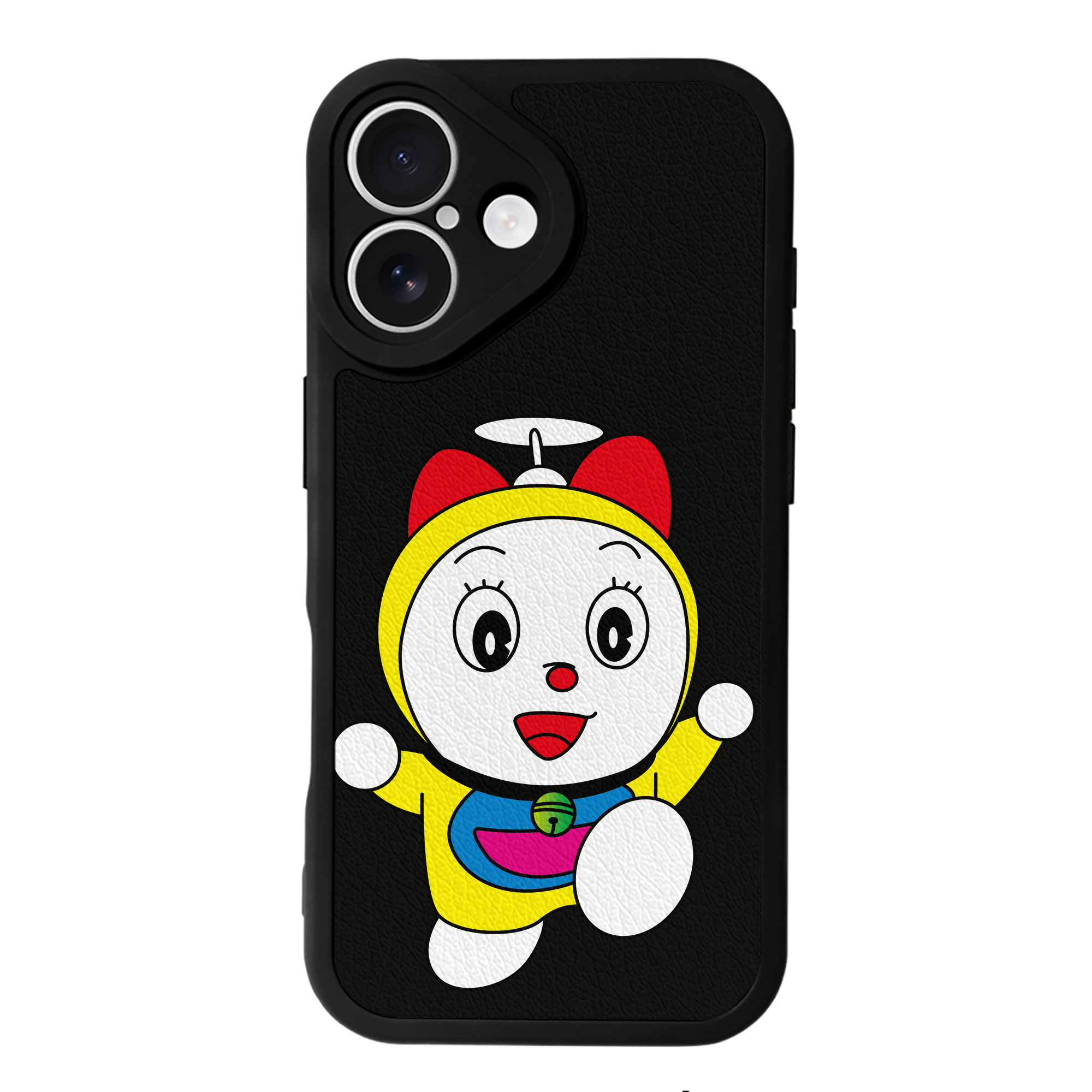 （画像用） ドラえもん ドラミ Doraemon Dorami 【iPhone 16シリーズ対応】シリコンスマホケース（レザー調） 材質：シリコン